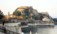 Dorota Lopatynska-de-Slepowron modeling at Corfu in Greece