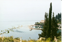 Dorota Lopatynska-de-Slepowron modeling at Corfu in Greece