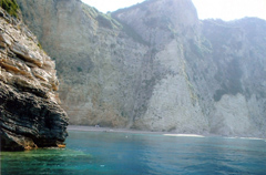 Dorota Lopatynska-de-Slepowron modeling at Corfu in Greece