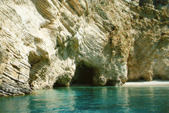 Dorota Lopatynska-de-Slepowron modeling at Corfu in Greece