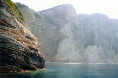 Dorota Lopatynska-de-Slepowron modeling at Corfu in Greece