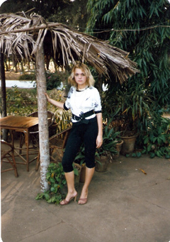 Dorota Lopatynska-de-Slepowron modeling at Goa in India