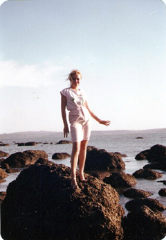 Dorota Lopatynska-de-Slepowron modeling at Goa in India