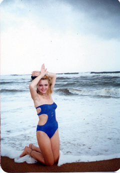 Dorota Lopatynska-de-Slepowron modeling at Goa in India