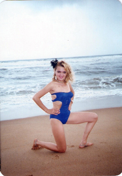 Dorota Lopatynska-de-Slepowron modeling at Goa in India