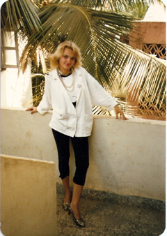 Dorota Lopatynska-de-Slepowron modeling at Goa in India