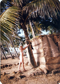 Dorota Lopatynska-de-Slepowron modeling at Goa in India