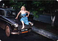 Dorota Lopatynska-de-Slepowron modeling at Goa in India