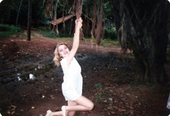 Dorota Lopatynska-de-Slepowron modeling at Goa in India