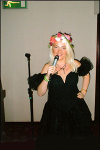 Dorota Lopatynska-de-Slepowron singing at Croydon in London